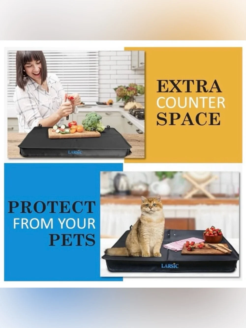 Foldable Black Gas Stove Cover - Heat Resistant